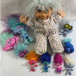 9*‎ VTG  Mixed Troll Dolls Lot 90s Nostalgia Collectible Figures